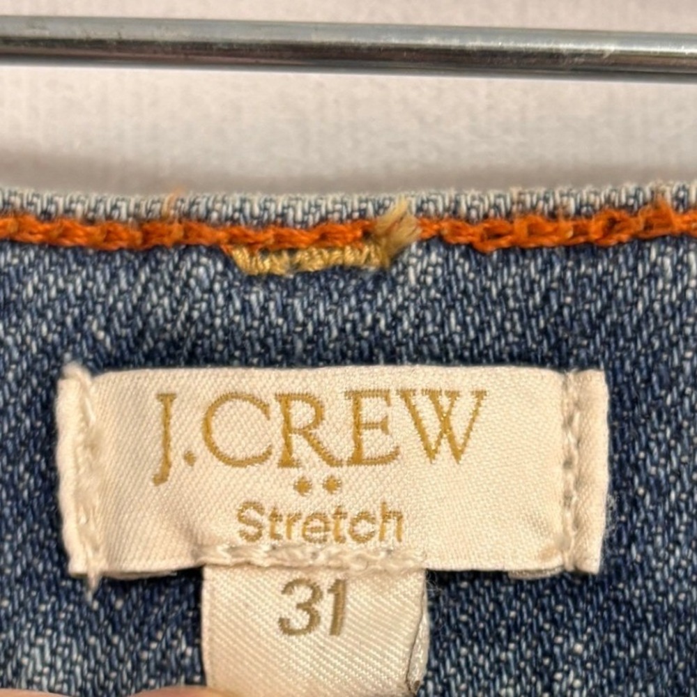 J. Crew Stretch Ankle Jeans Women 31 Blue Medium Wash Slim Straight Denim Casual - Picture 3 of 10
